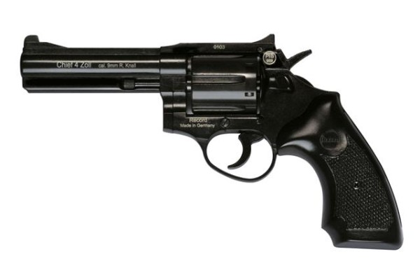 Record Chief 4'' Schreckschuss Revolver 9 mm R.K brüniert