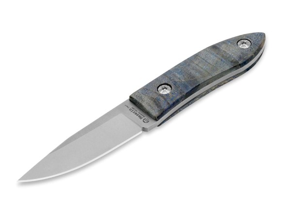 Maserin AM22 Poplar Burl Blue Feststehendes Messer blau