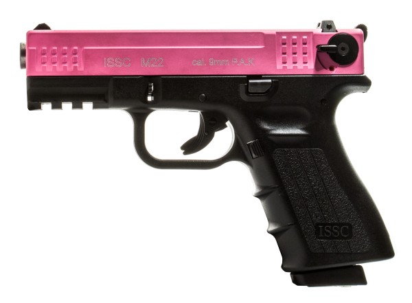 ISSC M22 Schreckschuss Pistole 9 mm P.A.K. schwarz/pink