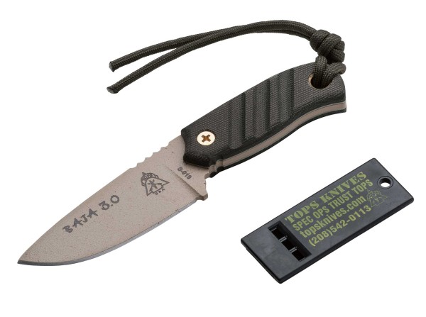 TOPS Knives Baja 3.0 Feststehendes Messer schwarz