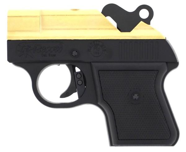Modell Record Derringer Schreckschuss Pistole 6 mm Flobert gold