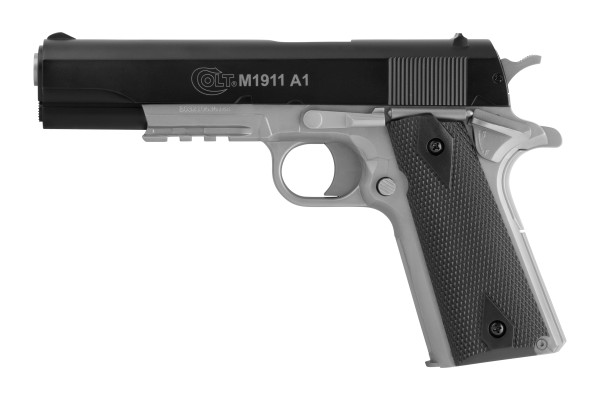 Colt M1911A1 Softair Pistole 0,5 Joule 6 mm BB schwarz/silber
