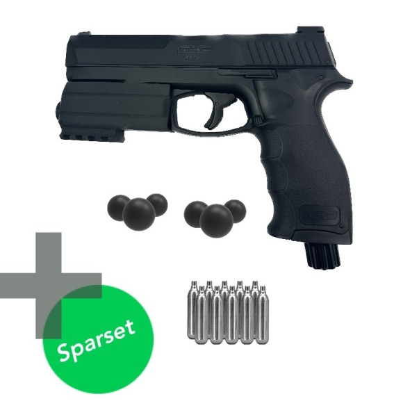 T4E HDP 50 (TP50) Gen2 Pistole Kaliber .50 schwarz inkl. Speedloader, 6 Rubberballs und 10 CO2 Kapse