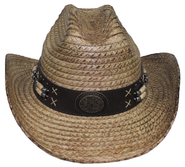 Strohhut mit Hutband Arizona braun