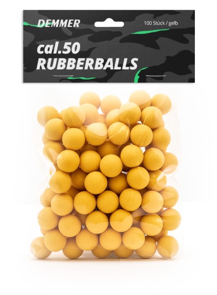 Demmer Rubberballs 100 Schuss cal. .50 gelb